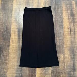 Exclusively Misook Black Knit Midi Straight Skirt Women’s Size Small